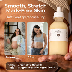 Close-up of serum texture on skin, demonstrating lightweight finish and quick absorption benefit
