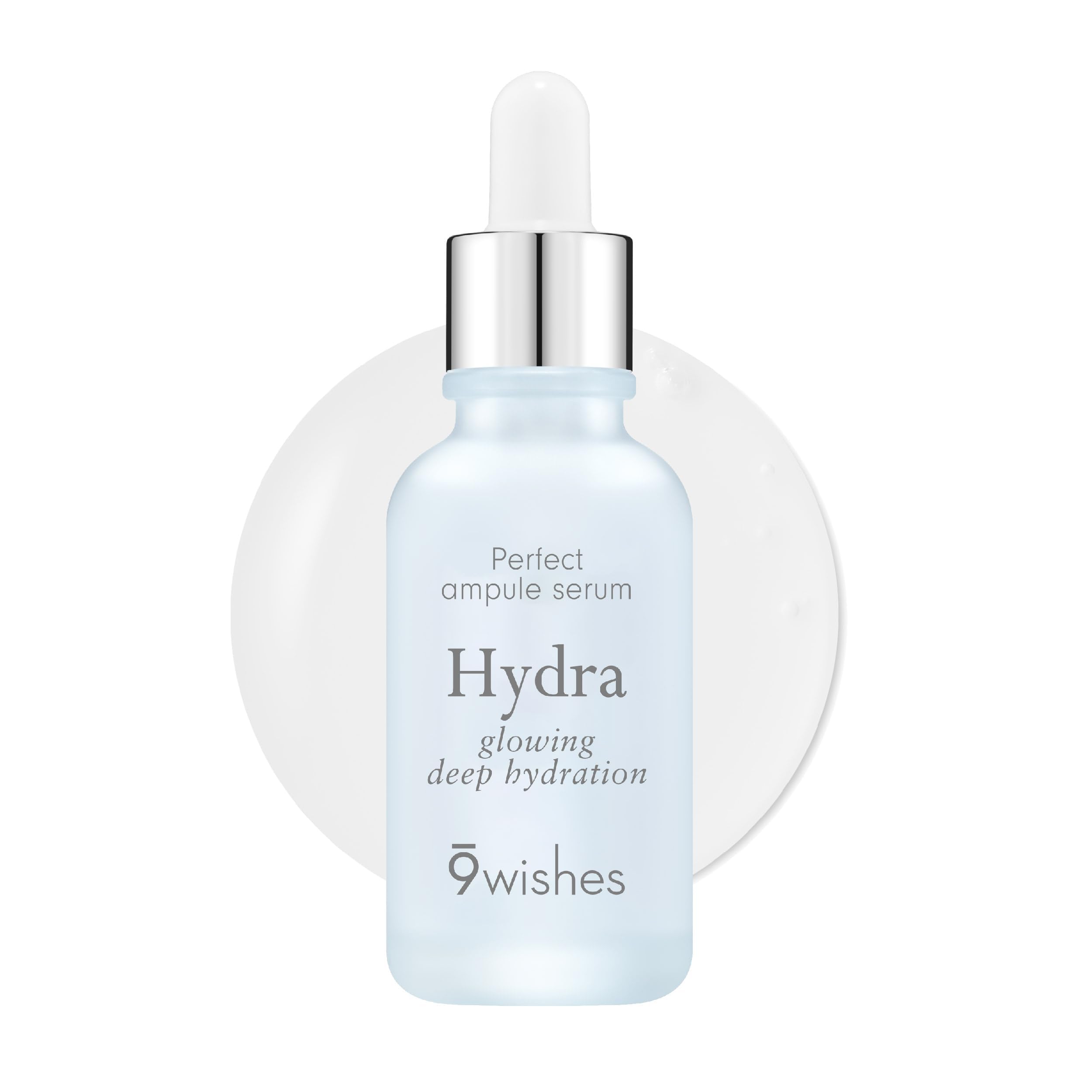 9 Wishes front bottle image showing sleek packaging and clear hydration benefits