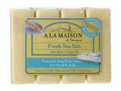 A LA MAISON front packaging showing four bars and neat presentation benefit: easy gifting