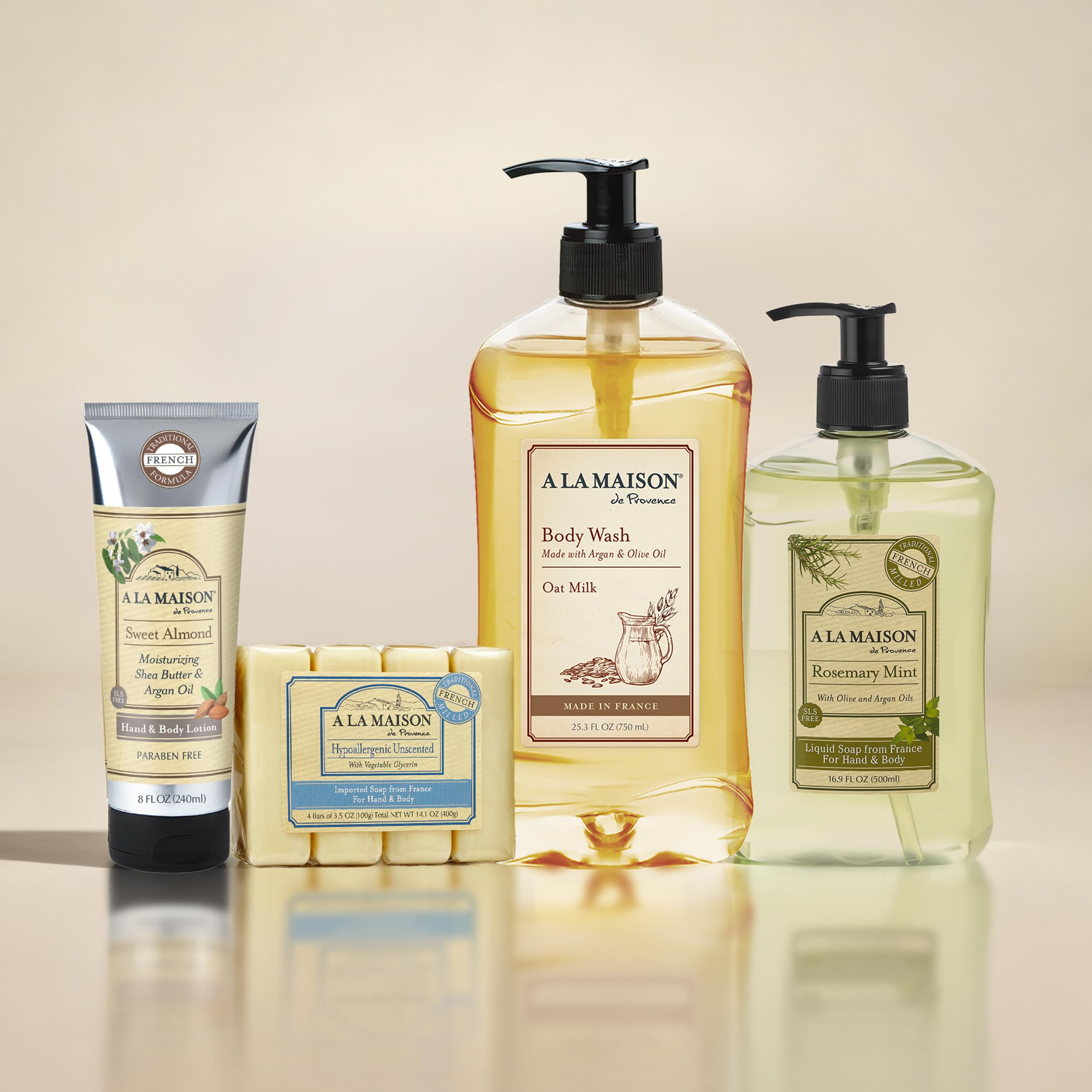 A LA MAISON individual bar wrapping and label visible benefit: protected freshness