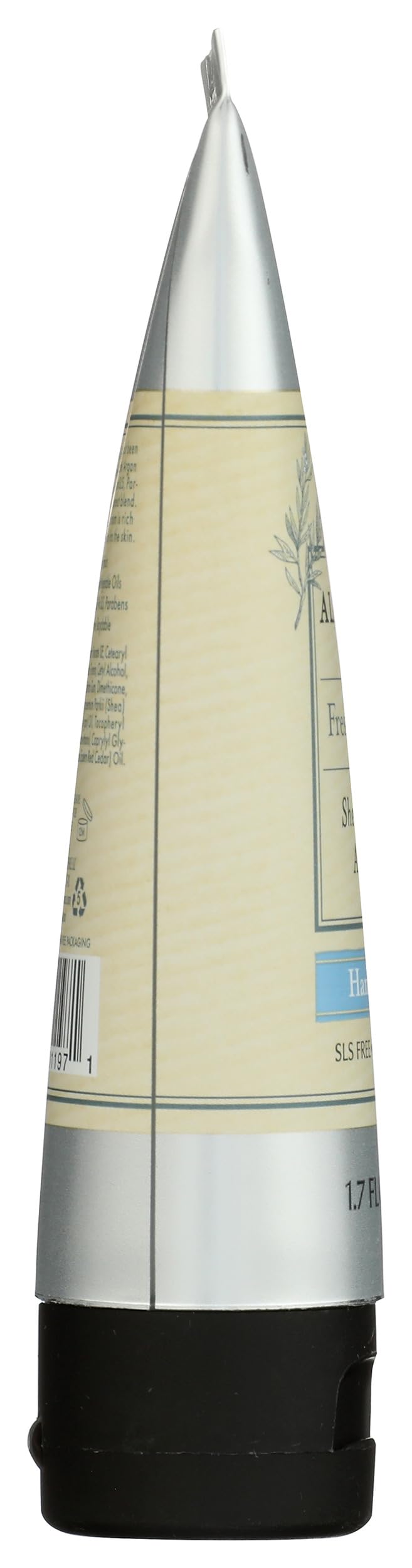 A LA MAISON tube next to a phone for scale showing portable 1.7 oz benefit