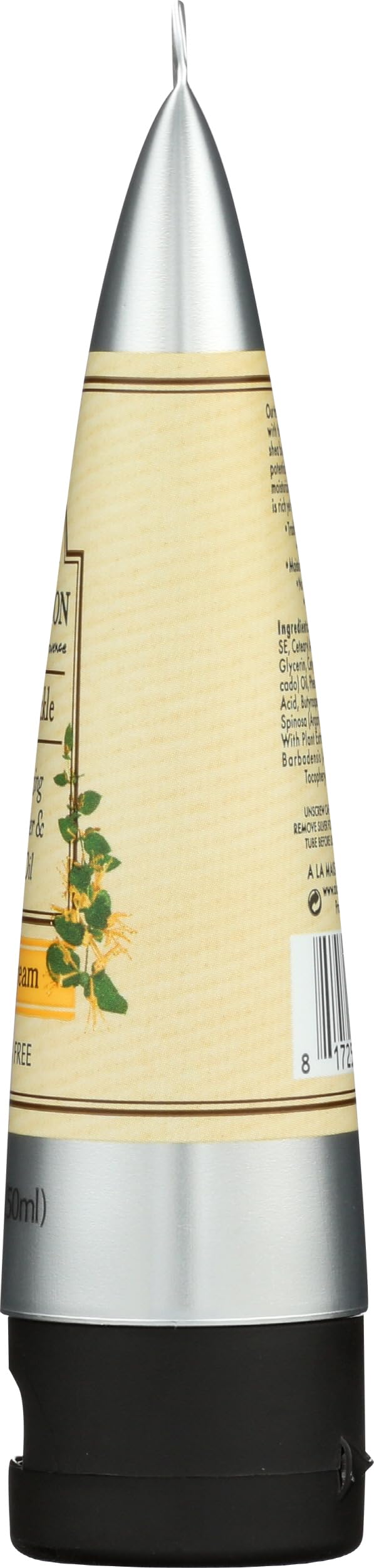A LA MAISON ingredient label close-up showing plant-based formulation benefit
