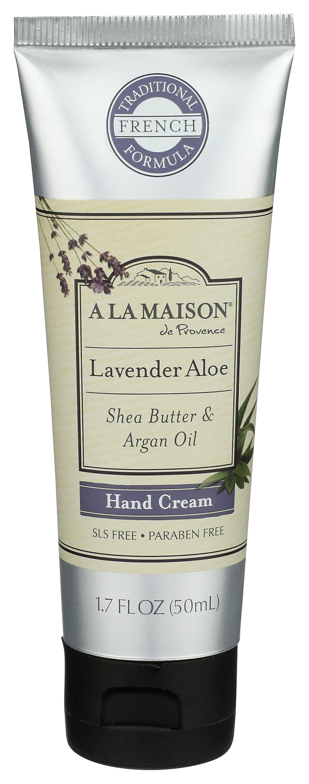 A LA MAISON front tube showing product and calming lavender scent benefit