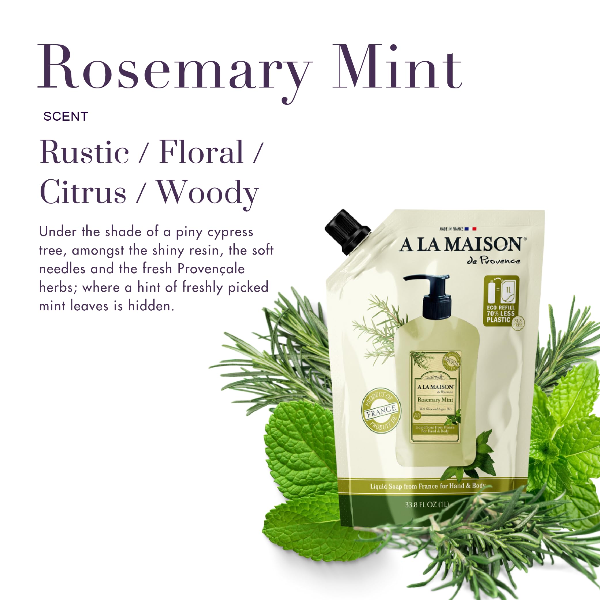 A LA MAISON close-up of creamy lather texture demonstrating gentle moisturizing action