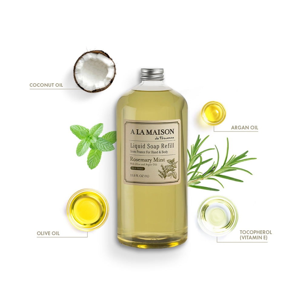 A LA MAISON creamy foam texture close-up demonstrating gentle, moisturizing lather