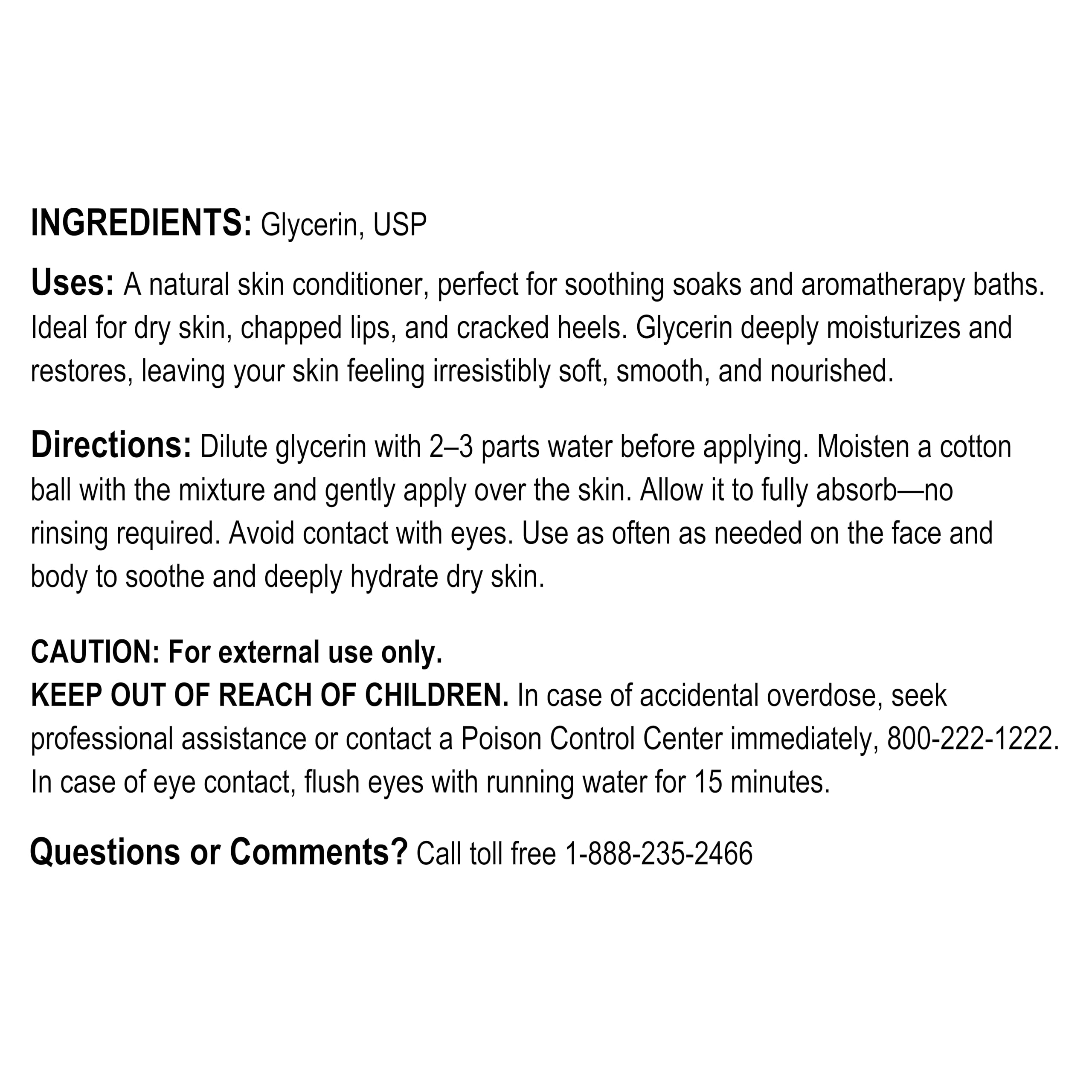 A+Health glycerin added to a bath soak bowl conveying soothing softening benefits