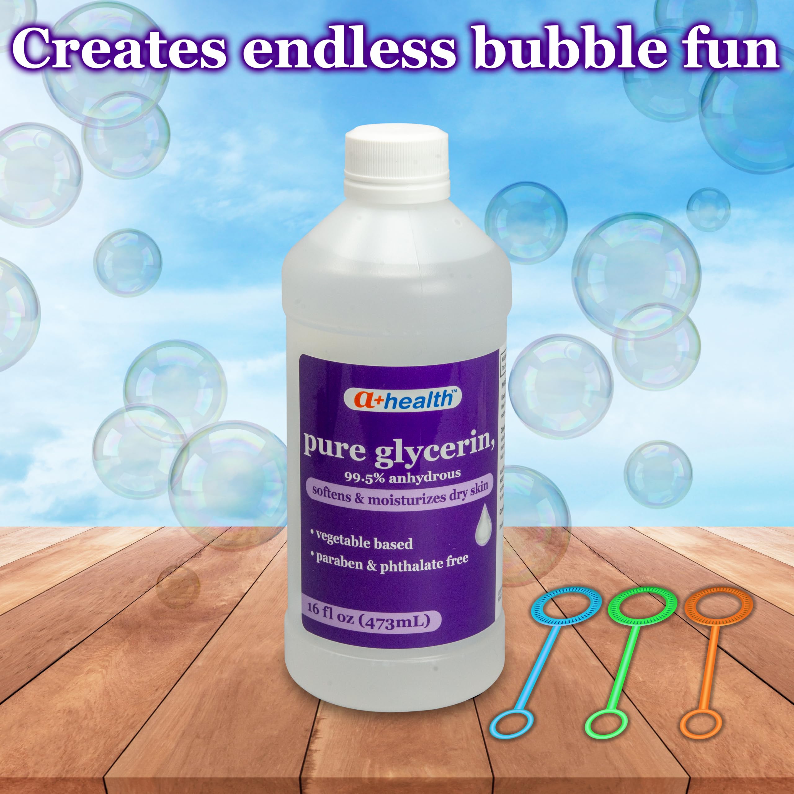 A+Health glycerin blended into a lotion bowl illustrating enhanced hydration and mixability