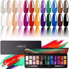 ABAC kit top view showing 24 solid gel pots and neat organization for convenience