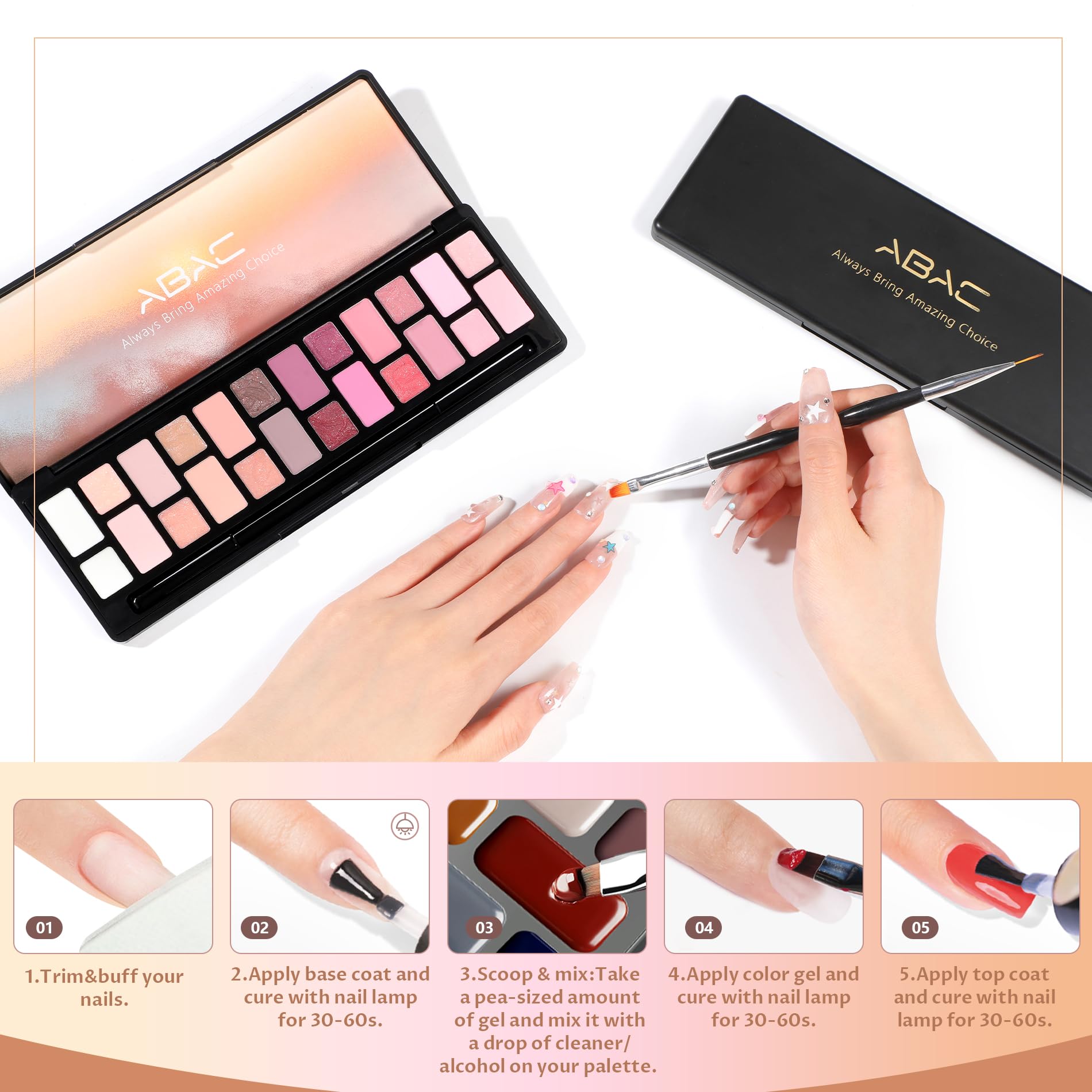 ABAC compact travel palette packed in a bag illustrating spill-free portability benefit