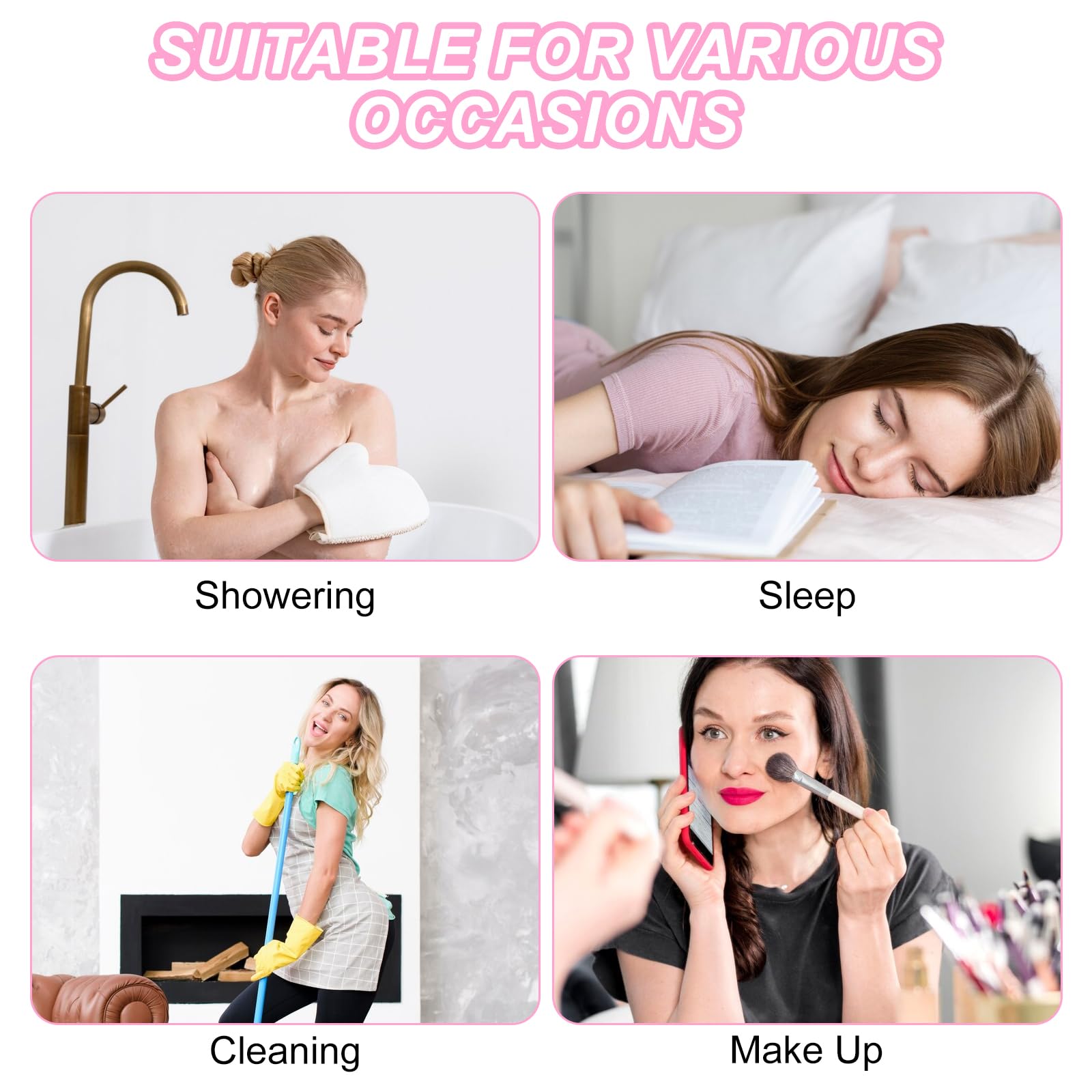 Abeillo bonnet on pillow in bedroom setting for overnight hair care