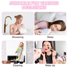 Abeillo bonnet on pillow in bedroom setting for overnight hair care