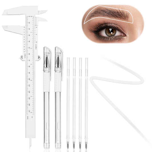 Abeillo front packaging showing complete brow mapping kit and tools benefit clarity