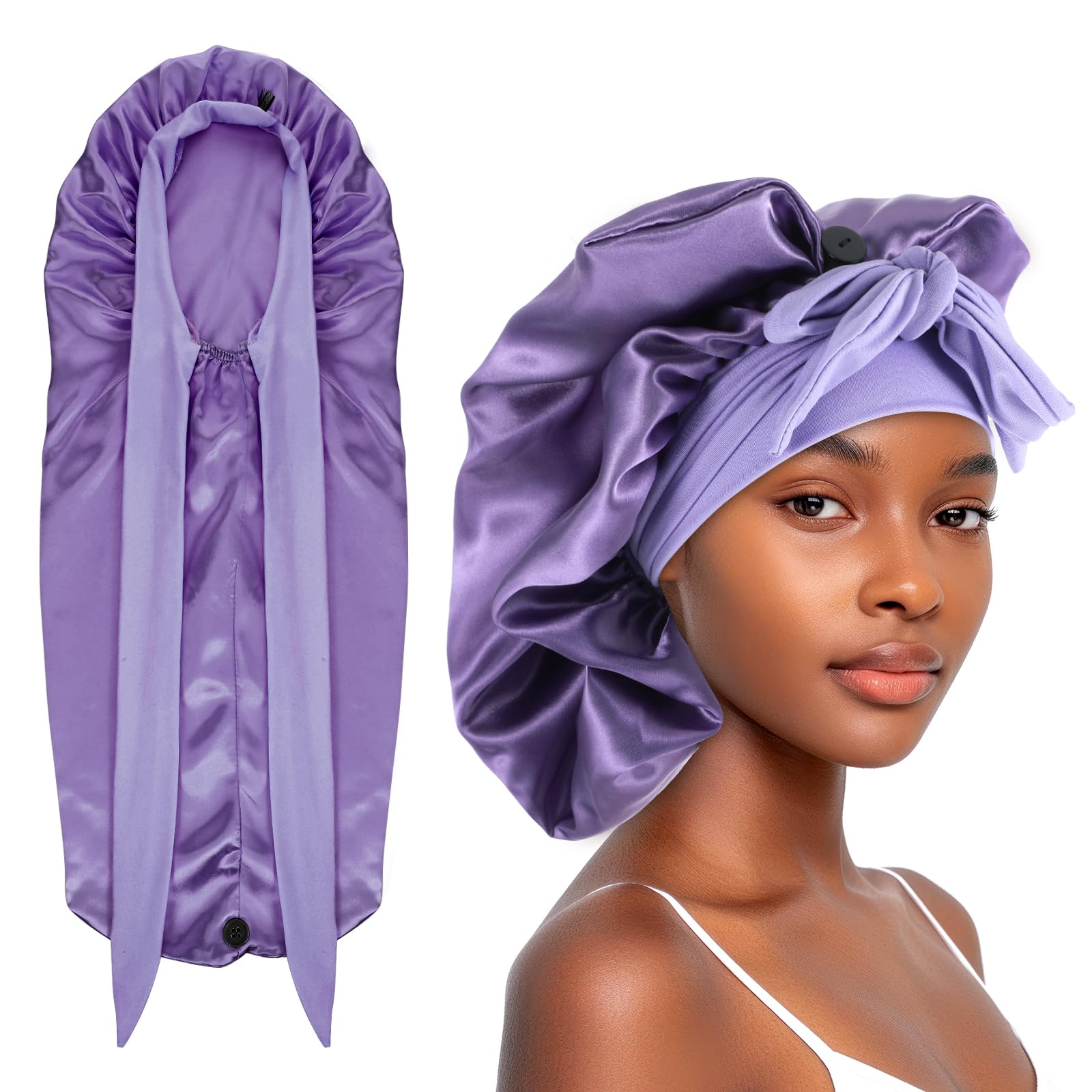 Abeillo bonnet front view showing roomy fit and secure hold benefit