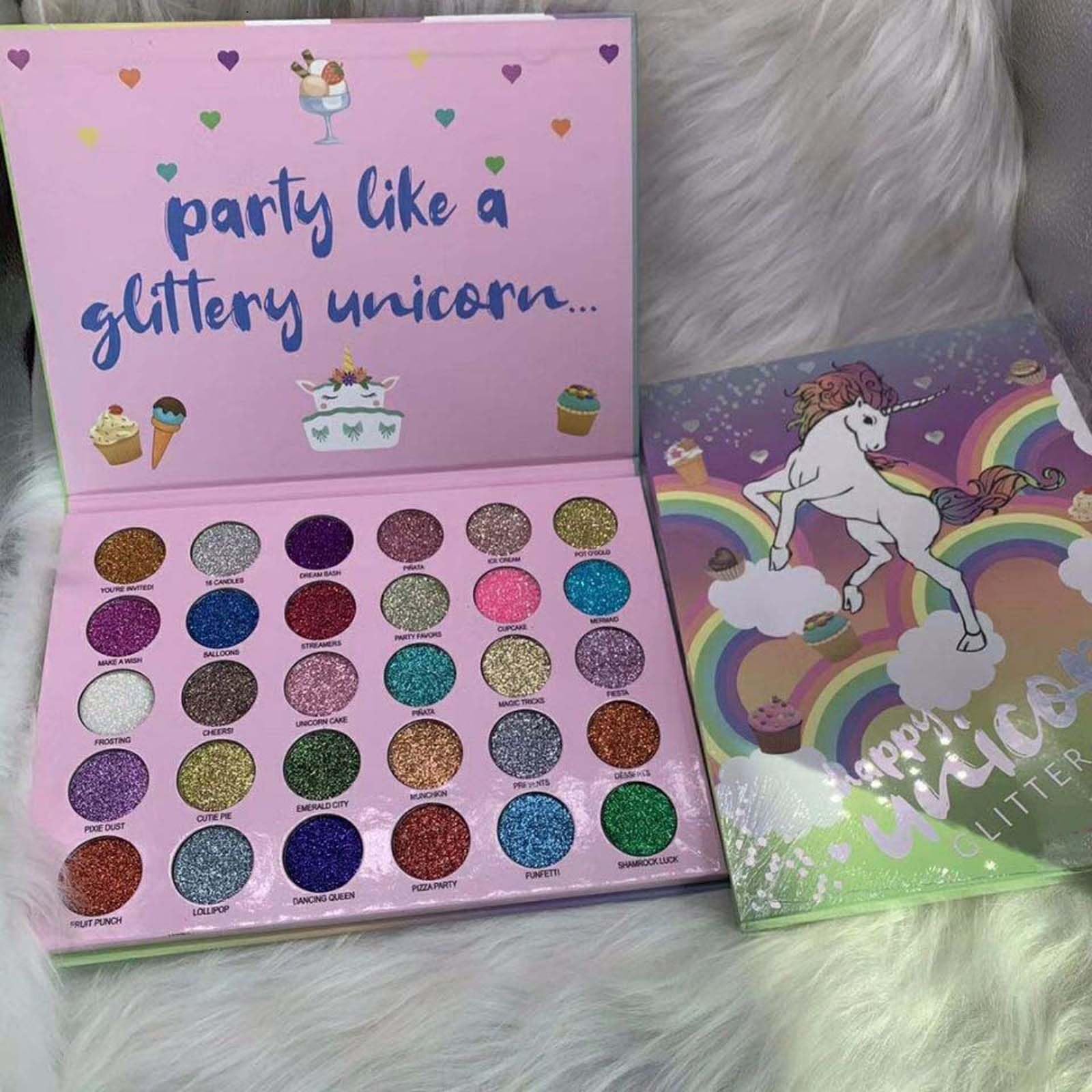 ABELYN open palette showing matte, metallic and glitter finishes for versatile looks