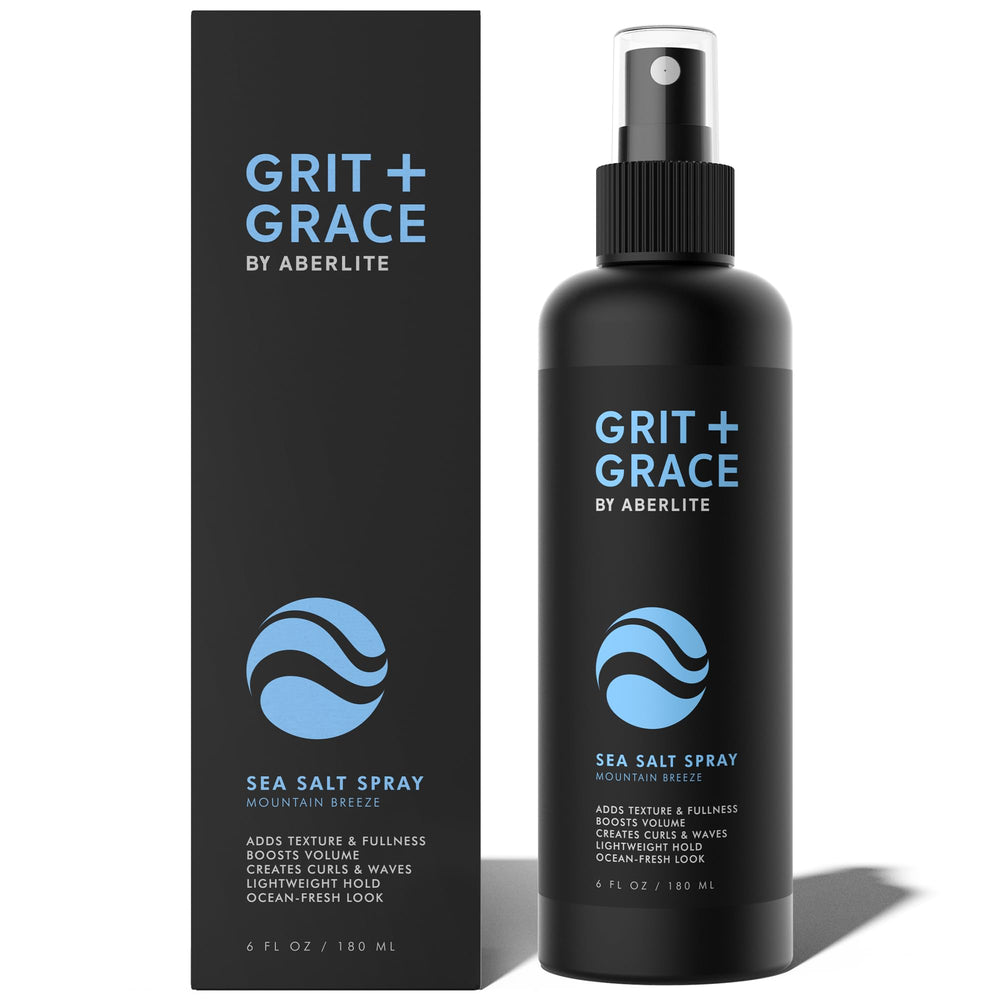 Aberlite bottle front view showing sleek packaging and easy styling benefit