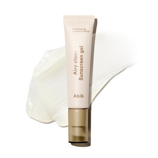 Abib front packaging showing compact sunscreen tube and SPF benefit
