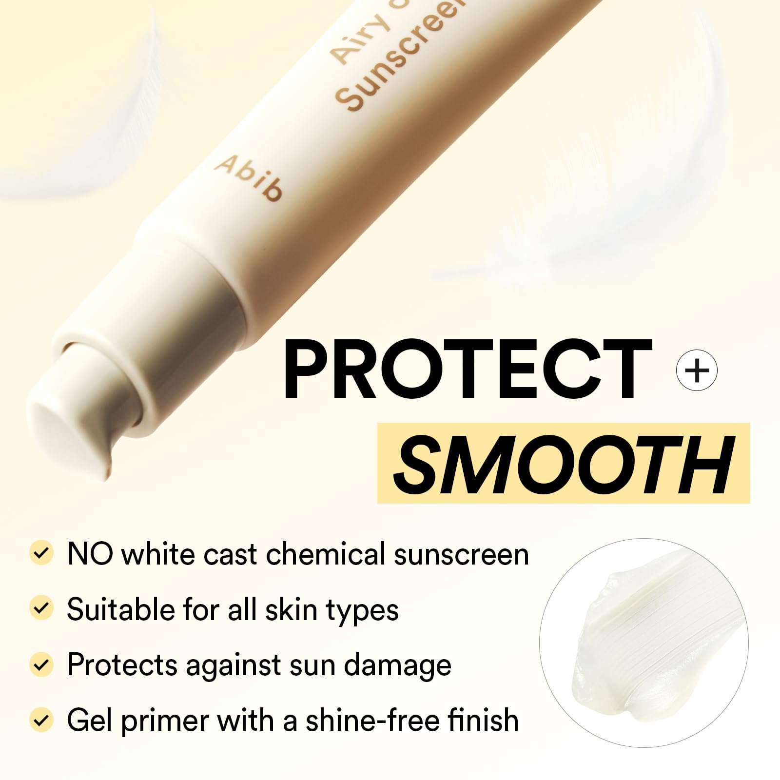 Abib clear gel texture close-up highlighting lightweight, non-greasy feel