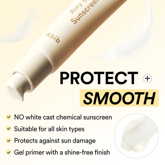 Abib clear gel texture close-up highlighting lightweight, non-greasy feel