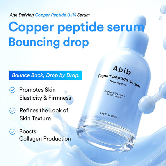 Abib pipette dispensing blue serum showing lightweight texture and absorption