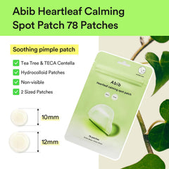 Abib label close-up highlighting heartleaf, centella, and tea tree soothing