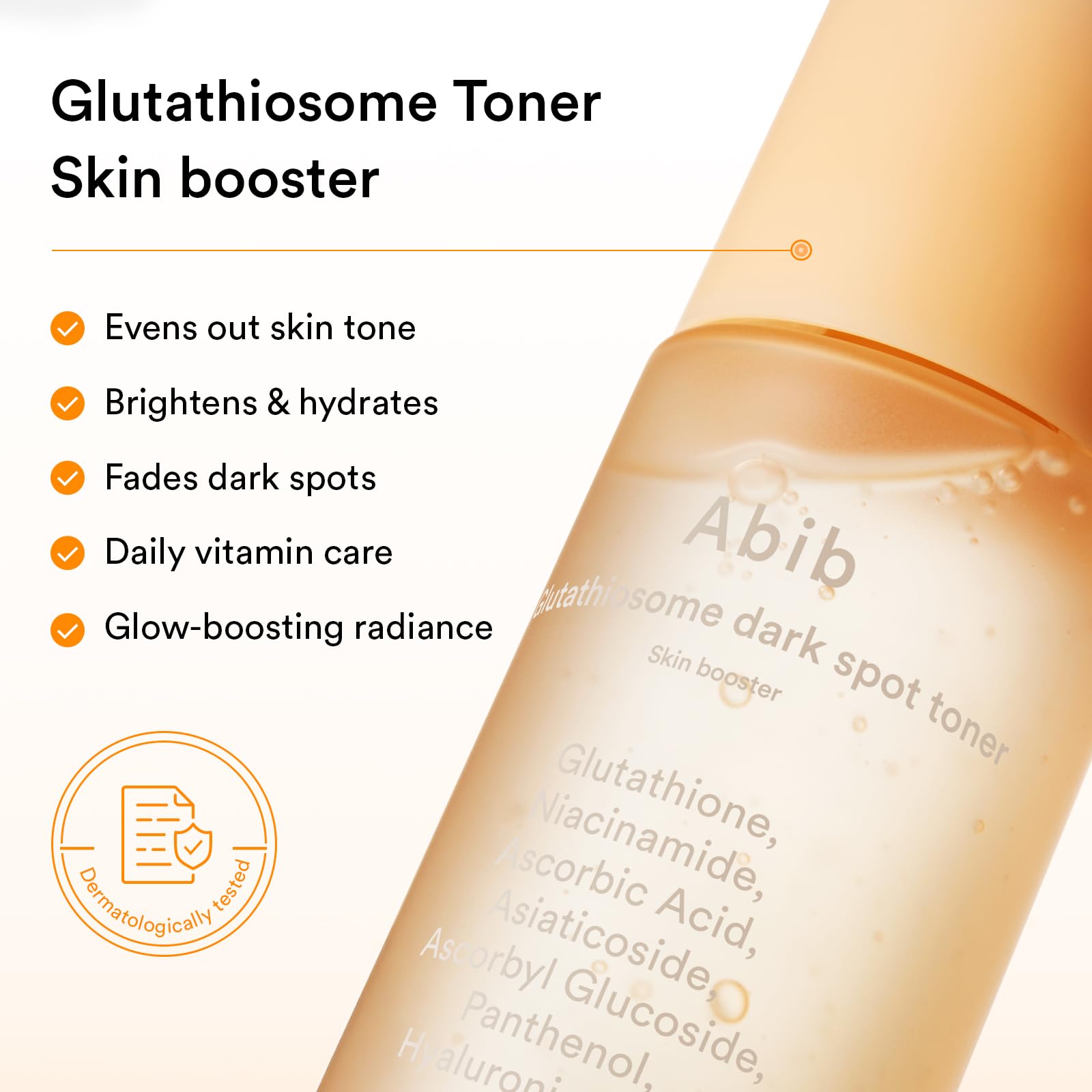 Abib label close-up highlighting active ingredients for clarity