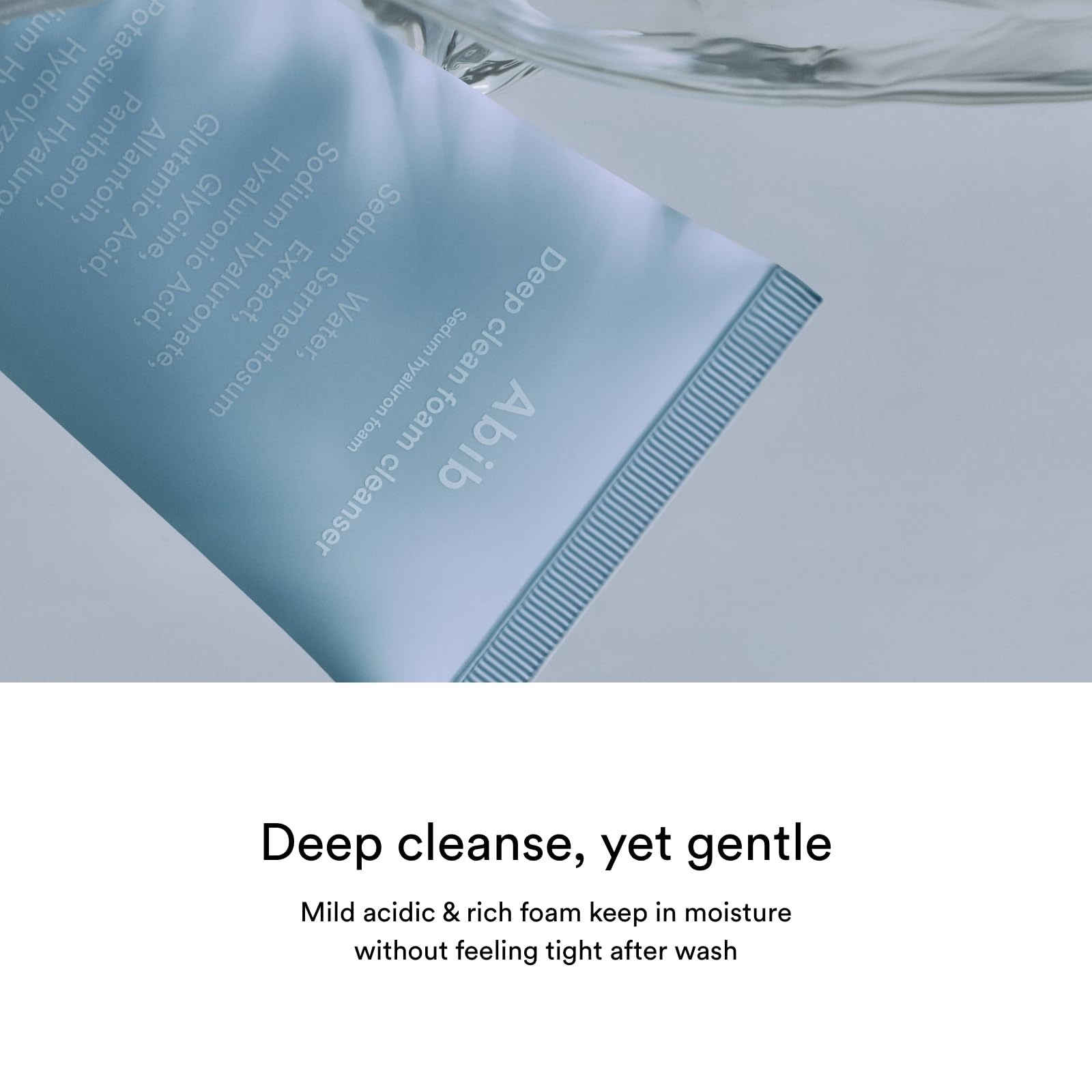 Abib close-up of creamy foam texture for gentle cleansing