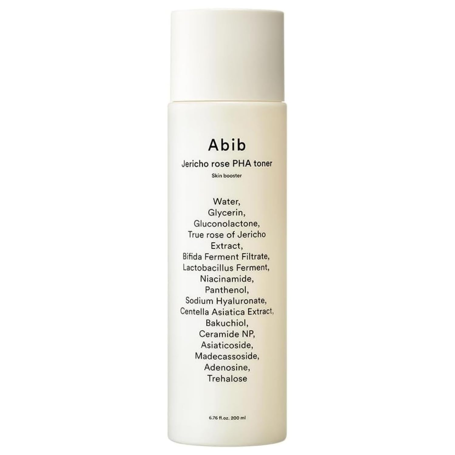 Abib bottle front view showing packaging and product benefit of gentle exfoliation