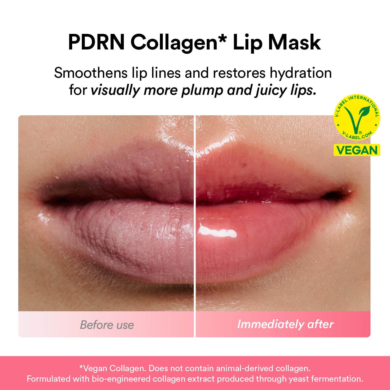 Abib lip mask worn on model at night for intense overnight lip renewal