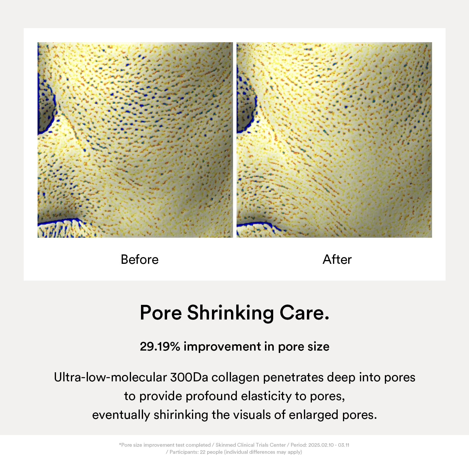 Abib mask being peeled off in morning revealing tightened pores benefit
