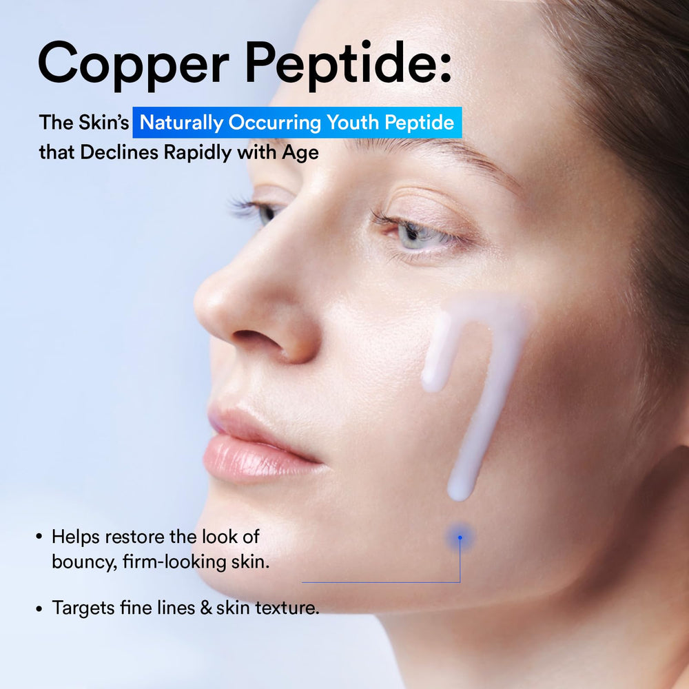 Abib product label close-up highlighting GHK-Cu and peptide concentration benefits