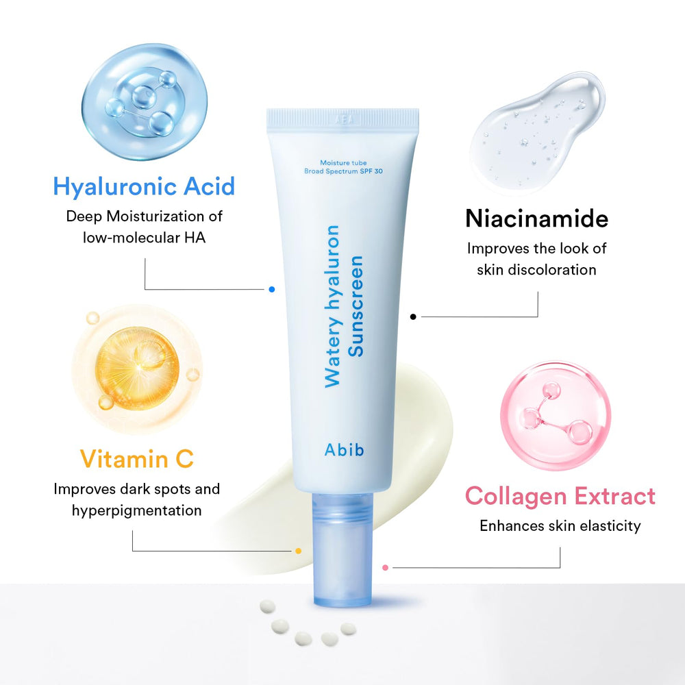 Abib sunscreen swatch on arm showing no white cast