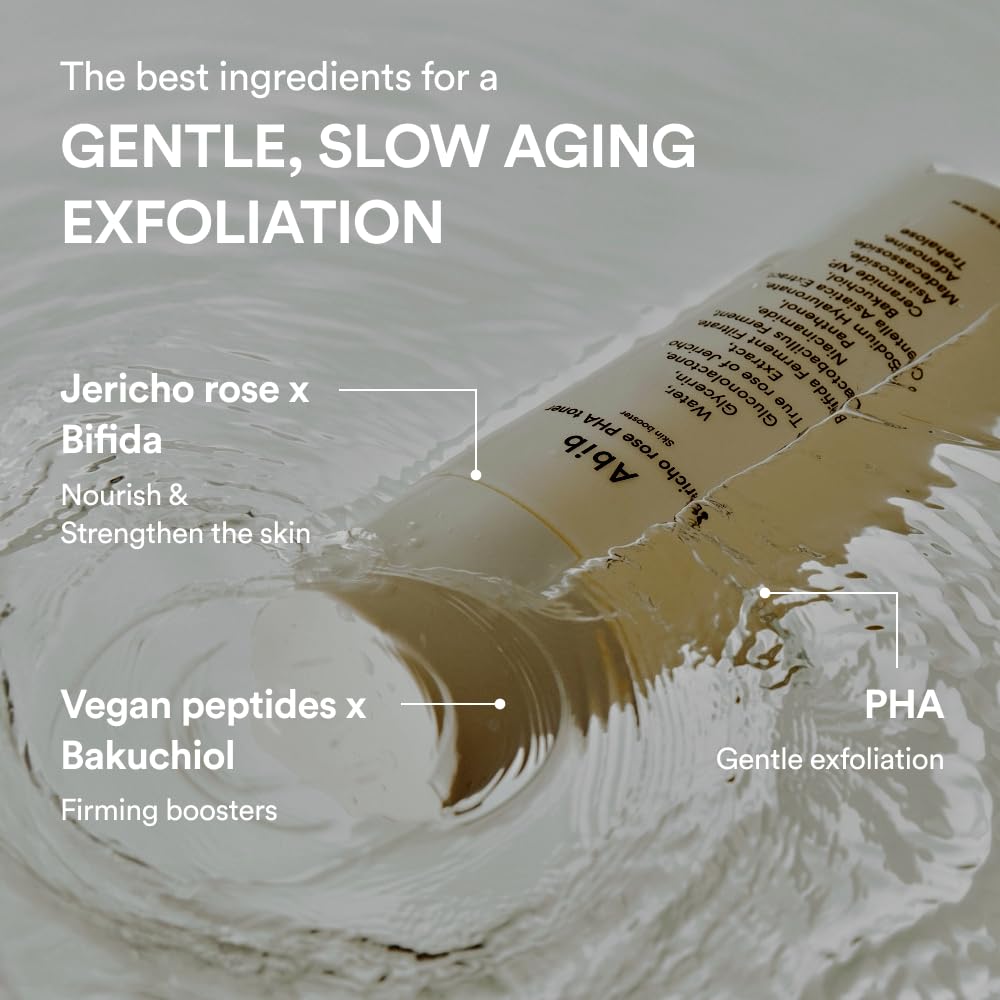 Abib toner texture on hand demonstrating lightweight absorption and hydration
