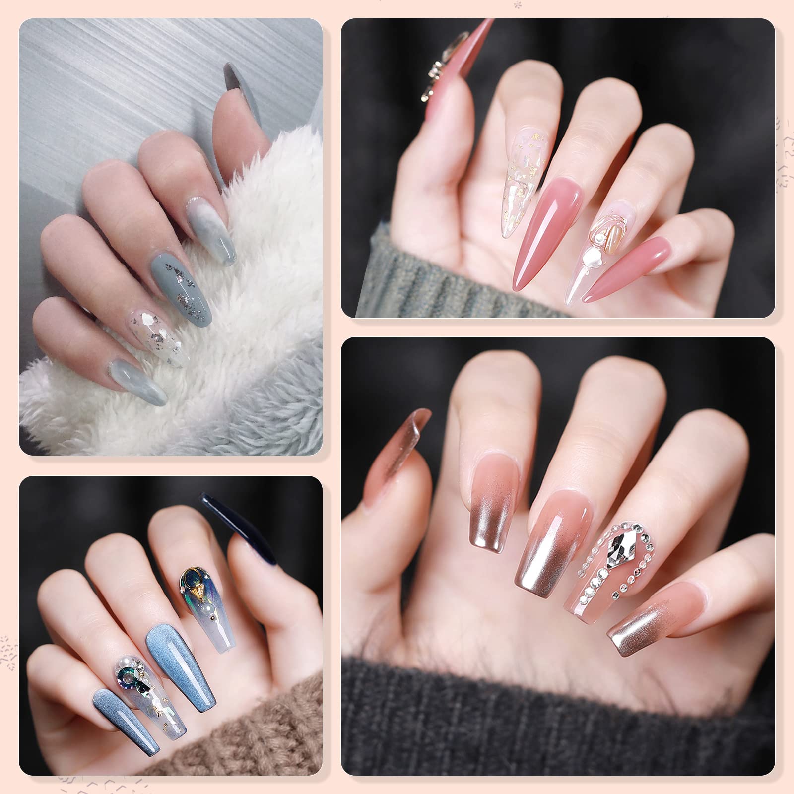 Abodhu false nails in use during application for quick results