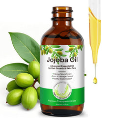 ABOUSHE front bottle showing label and lightweight oil benefits