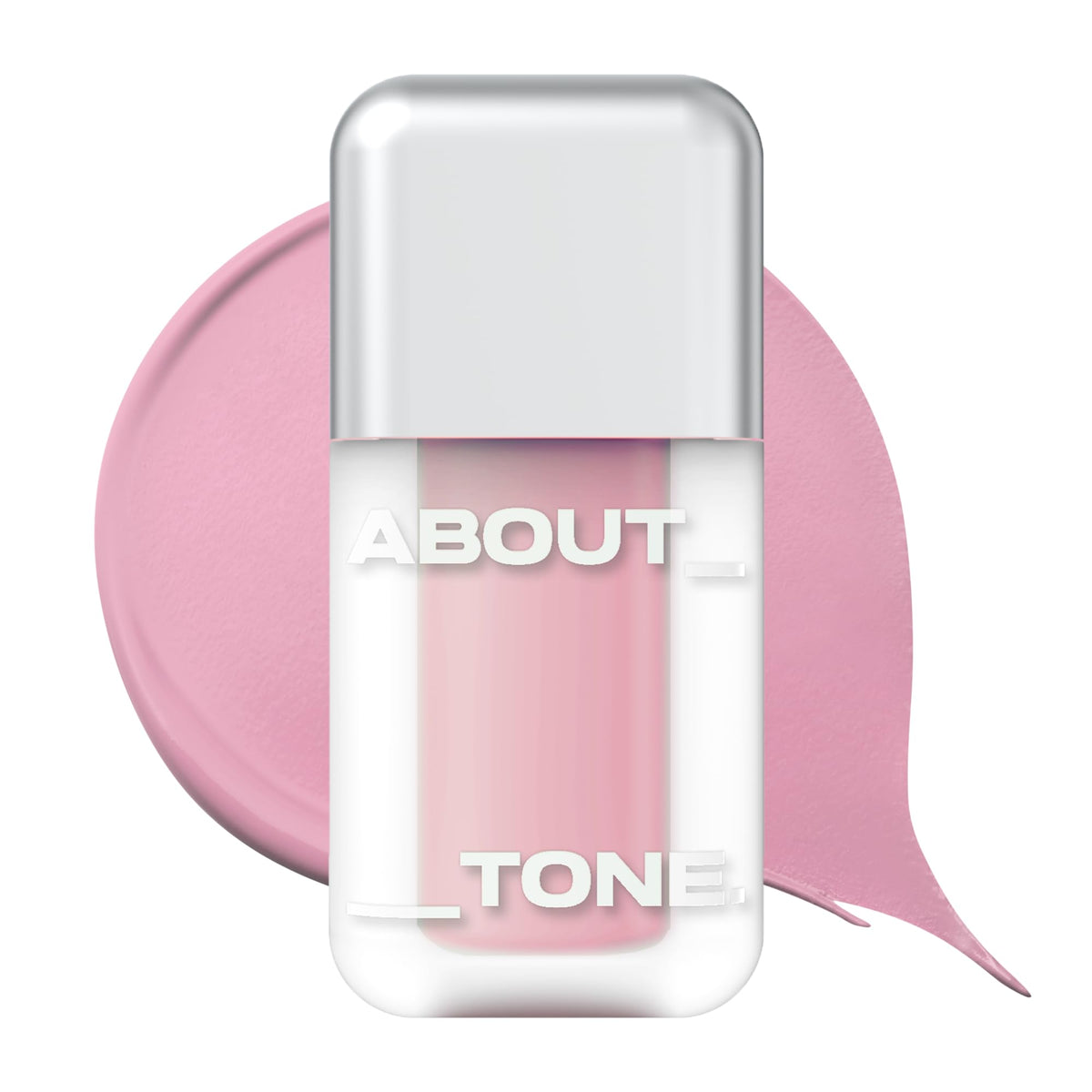 ABOUT TONE front packaging showing compact blusher and branding, highlights portability