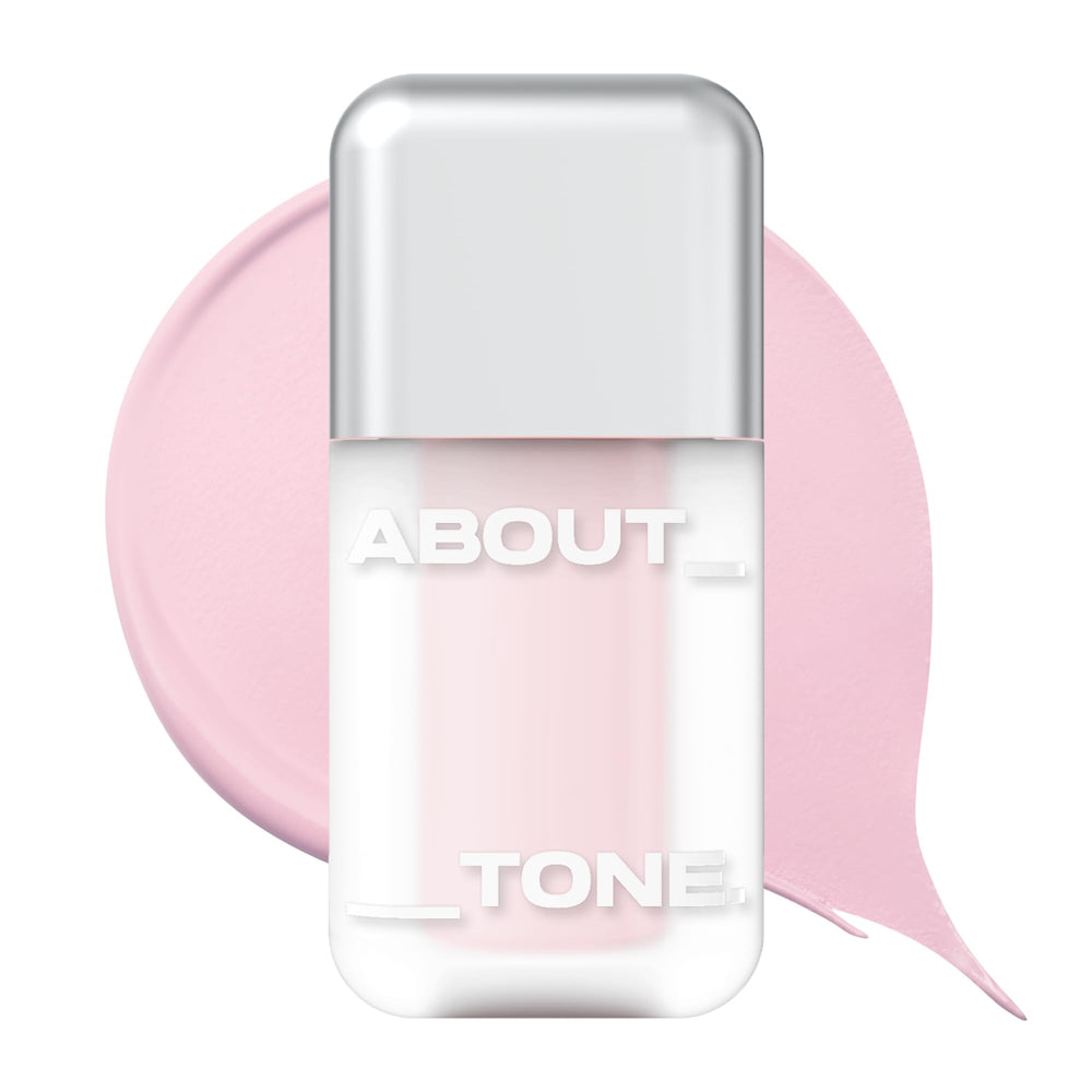about tone front tube of C01 Petal Pink blush showing product and shade benefit