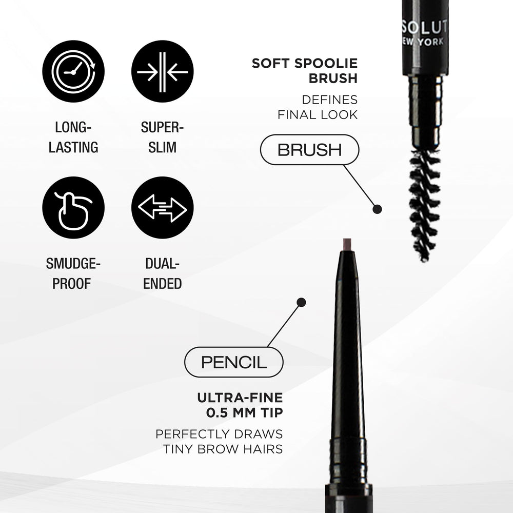 Absolute New York close-up of fine tip enables precise hair-like strokes