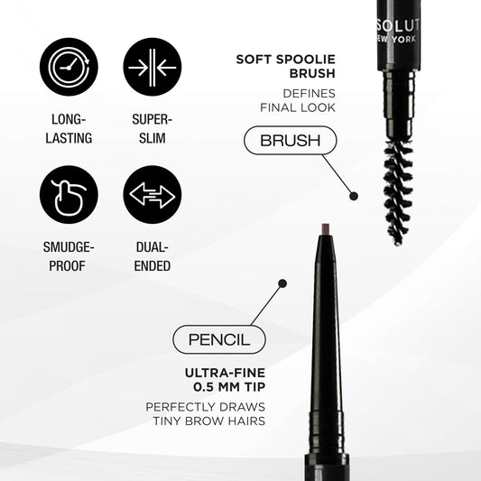 Absolute New York close-up of fine tip for precise hair-like strokes and accuracy