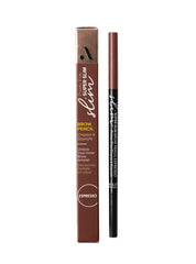 Absolute New York brow pencil front view showing dual-ended design and color benefits