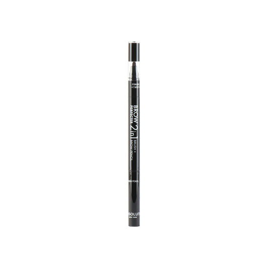 Absolute New York front packaging showing dual-ended brow tool for convenience