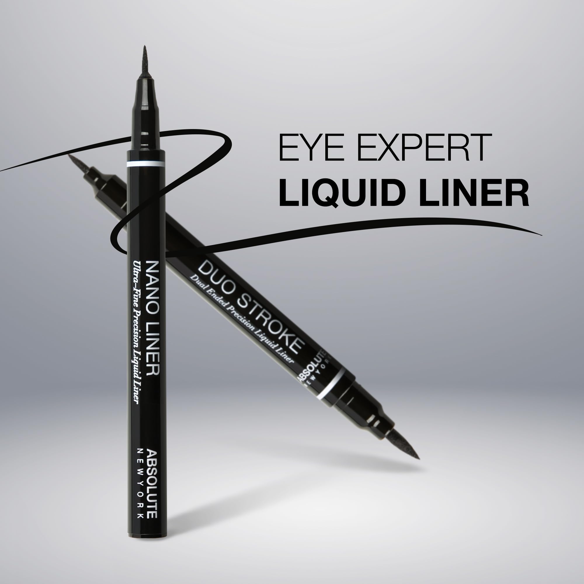 Absolute New York close-up of super-slim angled felt tip for precise application benefit