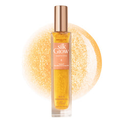 Absolute New York front bottle showing majestic gold shimmer and glow benefit