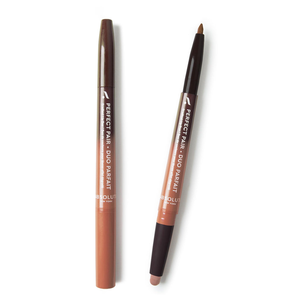 Absolute New York front packaging showing the two-ended lip duo for convenience