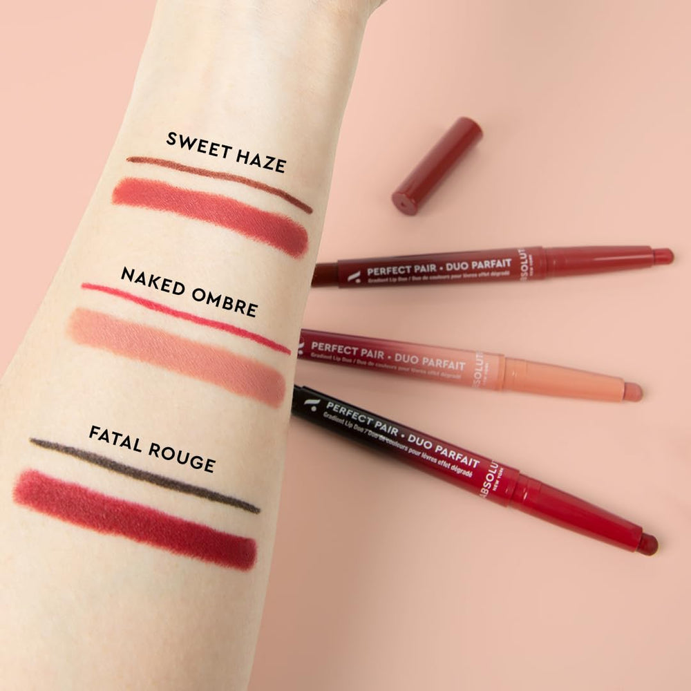 Absolute New York swatch on arm showing true pigment and blendable payoff