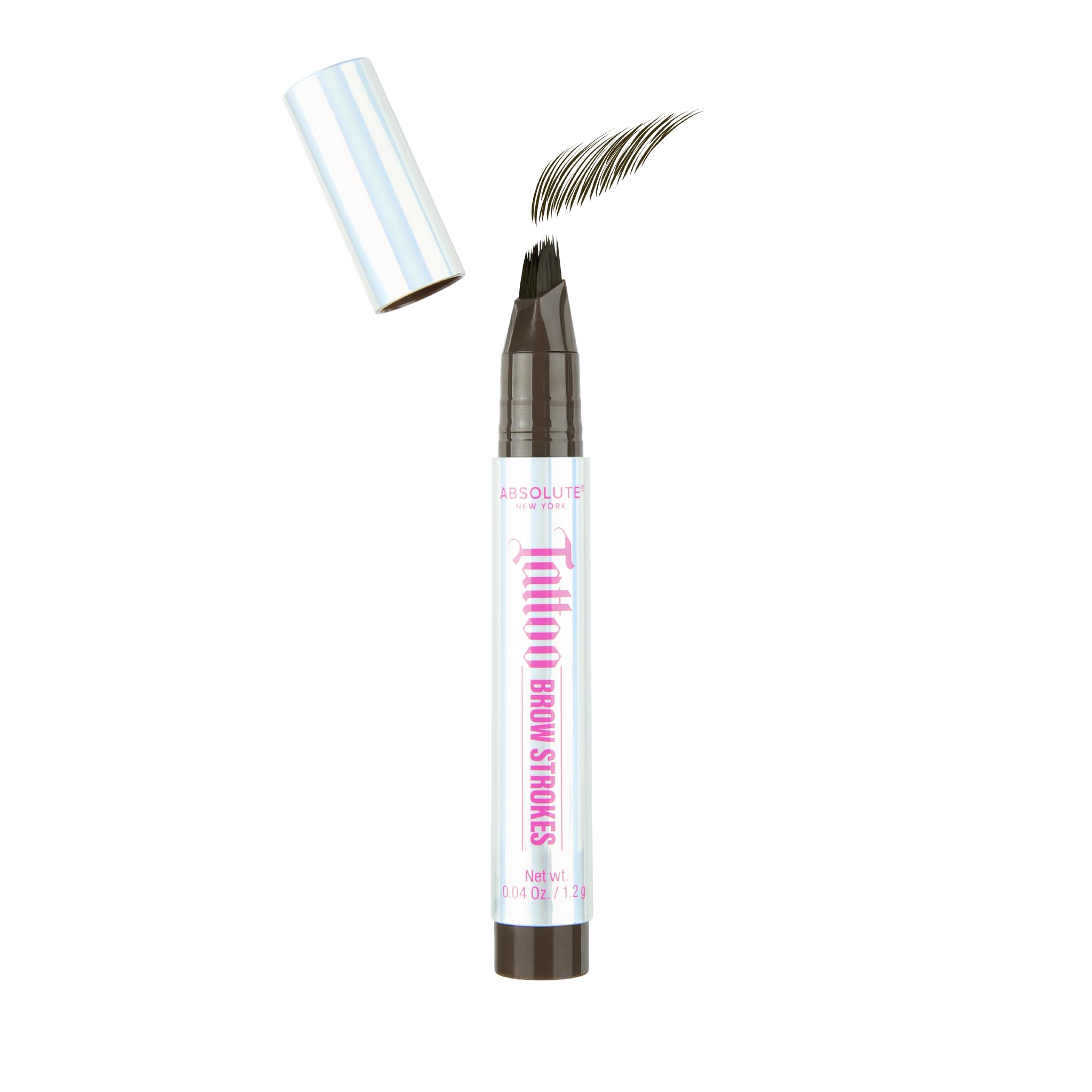 Absolute New York pen front view showing compact design and dark brown shade benefit