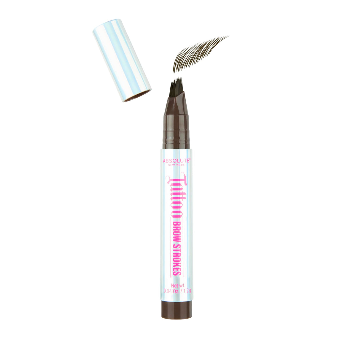 Absolute New York pen front view showing compact design and dark brown shade benefit