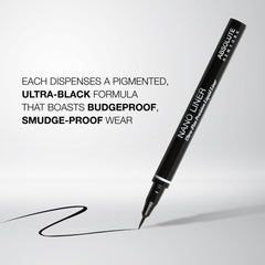 Absolute New York deep-black ink swatch on paper, illustrating rich pigment and even application