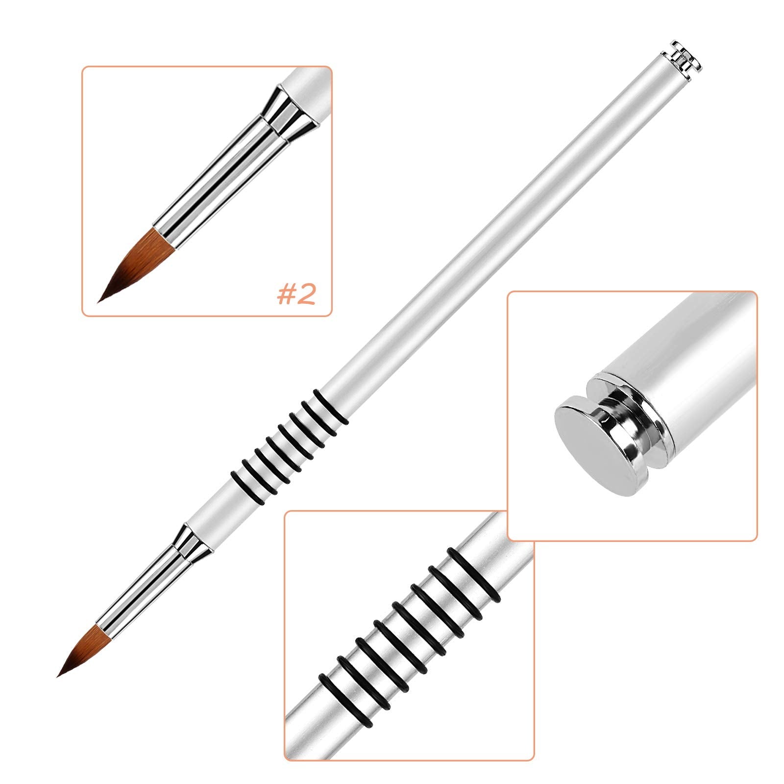 Accmor close-up of Kolinsky bristles highlighting smooth application benefit
