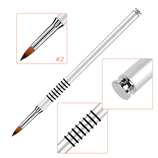 Accmor close-up of Kolinsky bristles highlighting smooth application benefit