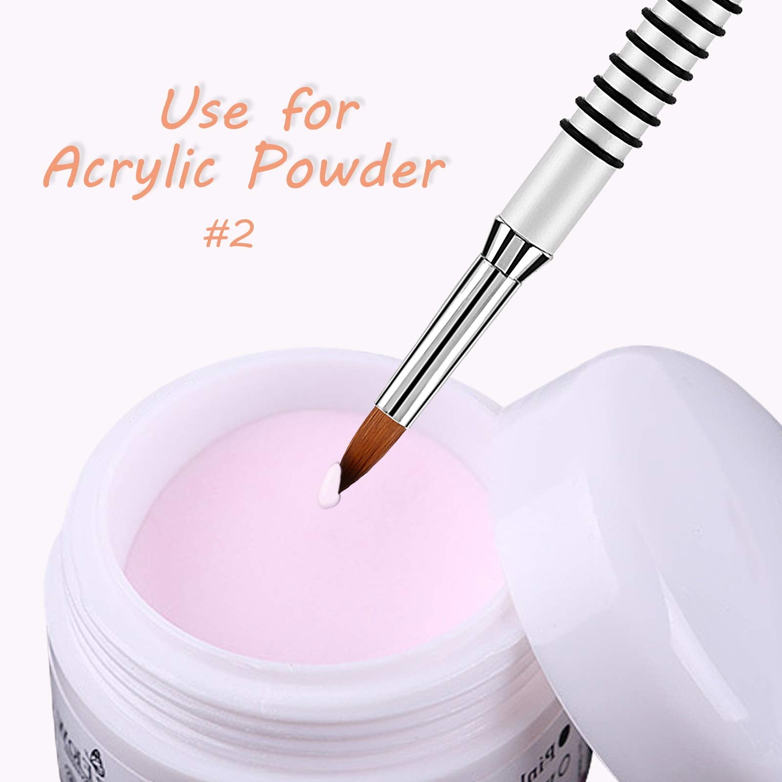 Accmor brush in use shaping acrylic for accurate 3D nail art